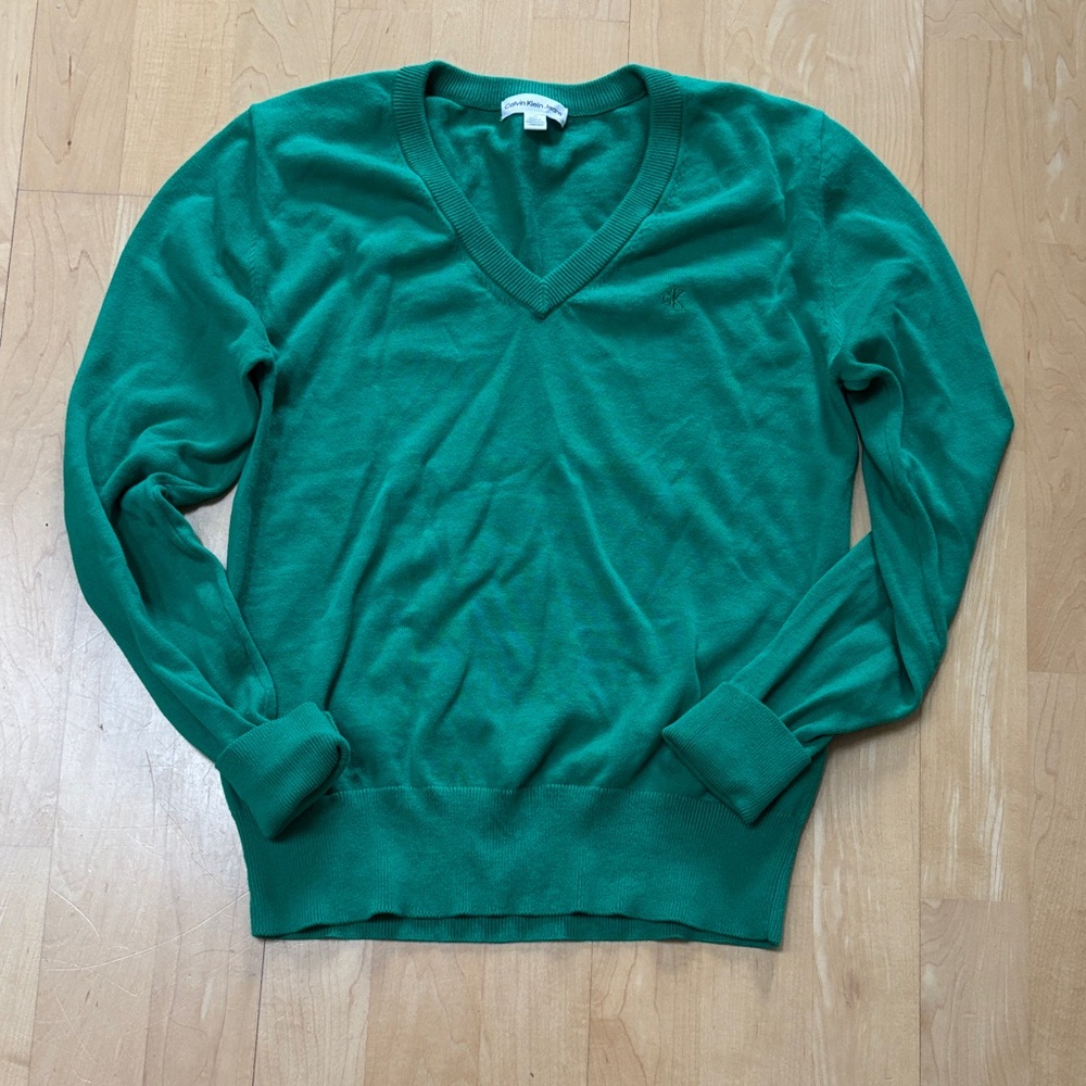 Calvin Klein Jeans Emerald V-Neck Sweater